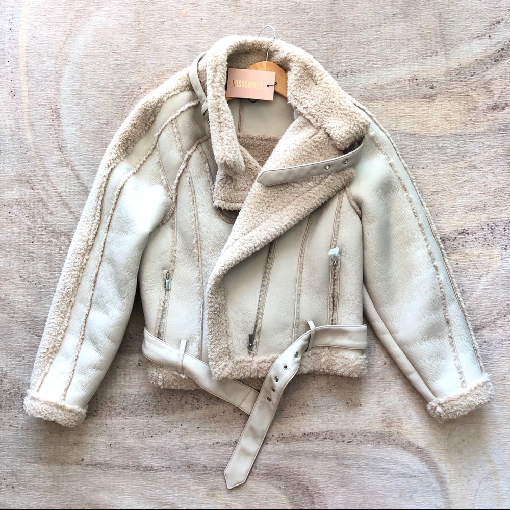 Premium Missguided Wool Leather Jacket
